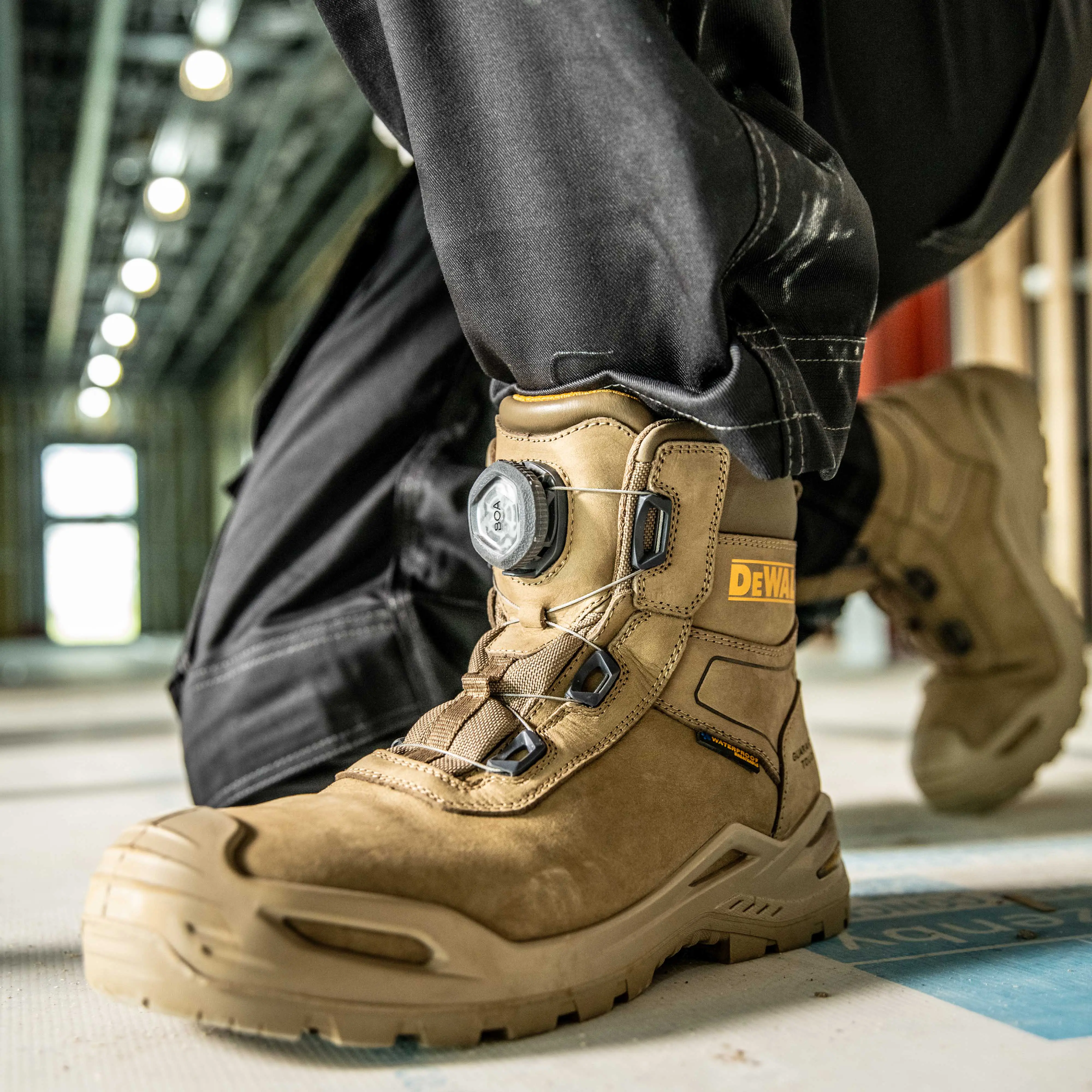 DEWALT Apex BOA® Men's Waterproof, Nubuck Leather, Composite Safety Toe Work Boot - Image 6