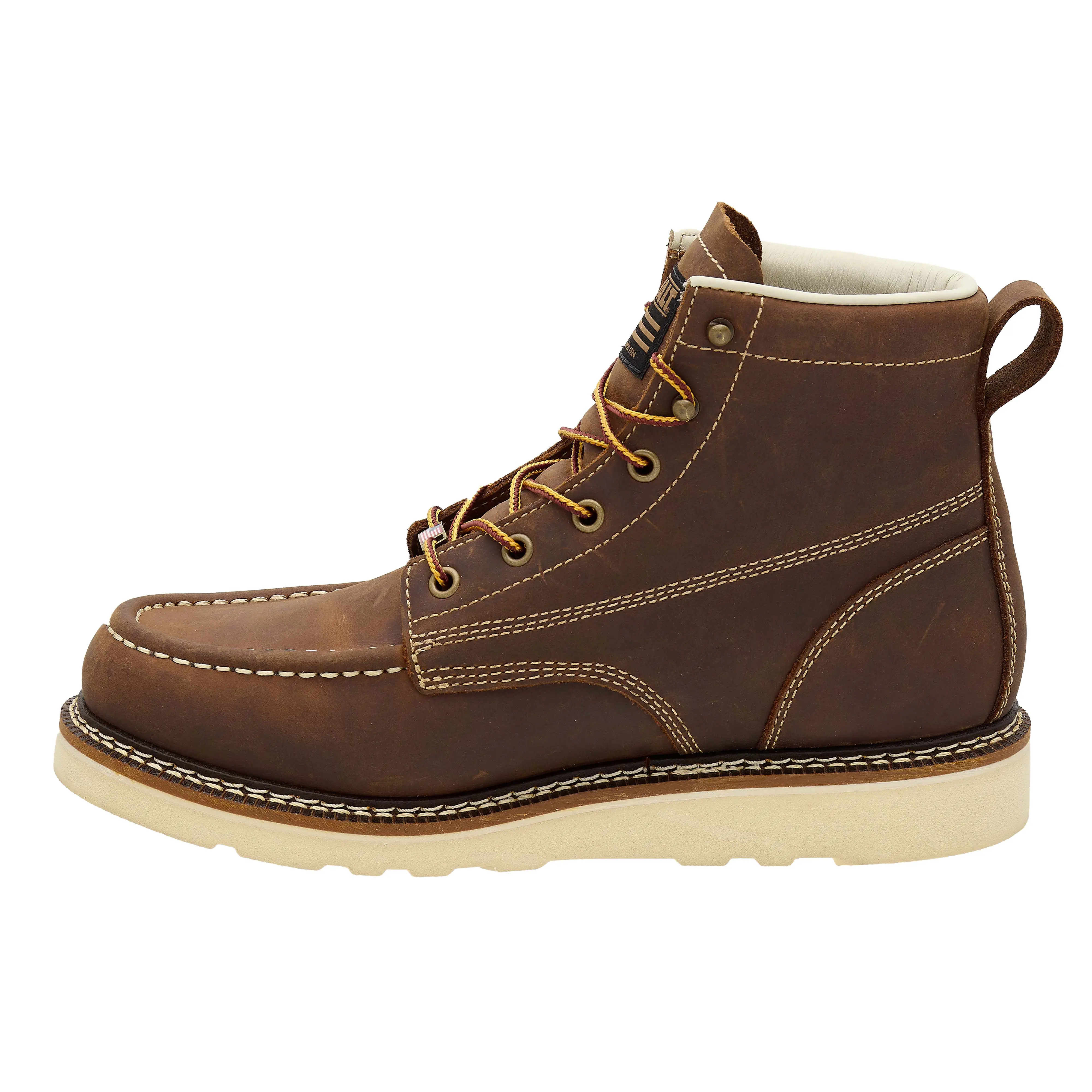 DEWALT Weatherby Men’s Work Boot – Full Grain Leather, Moc Toe, USA Made - Image 4